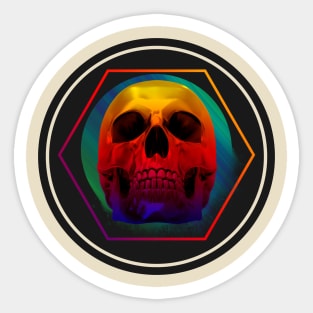 Color Skull Sticker